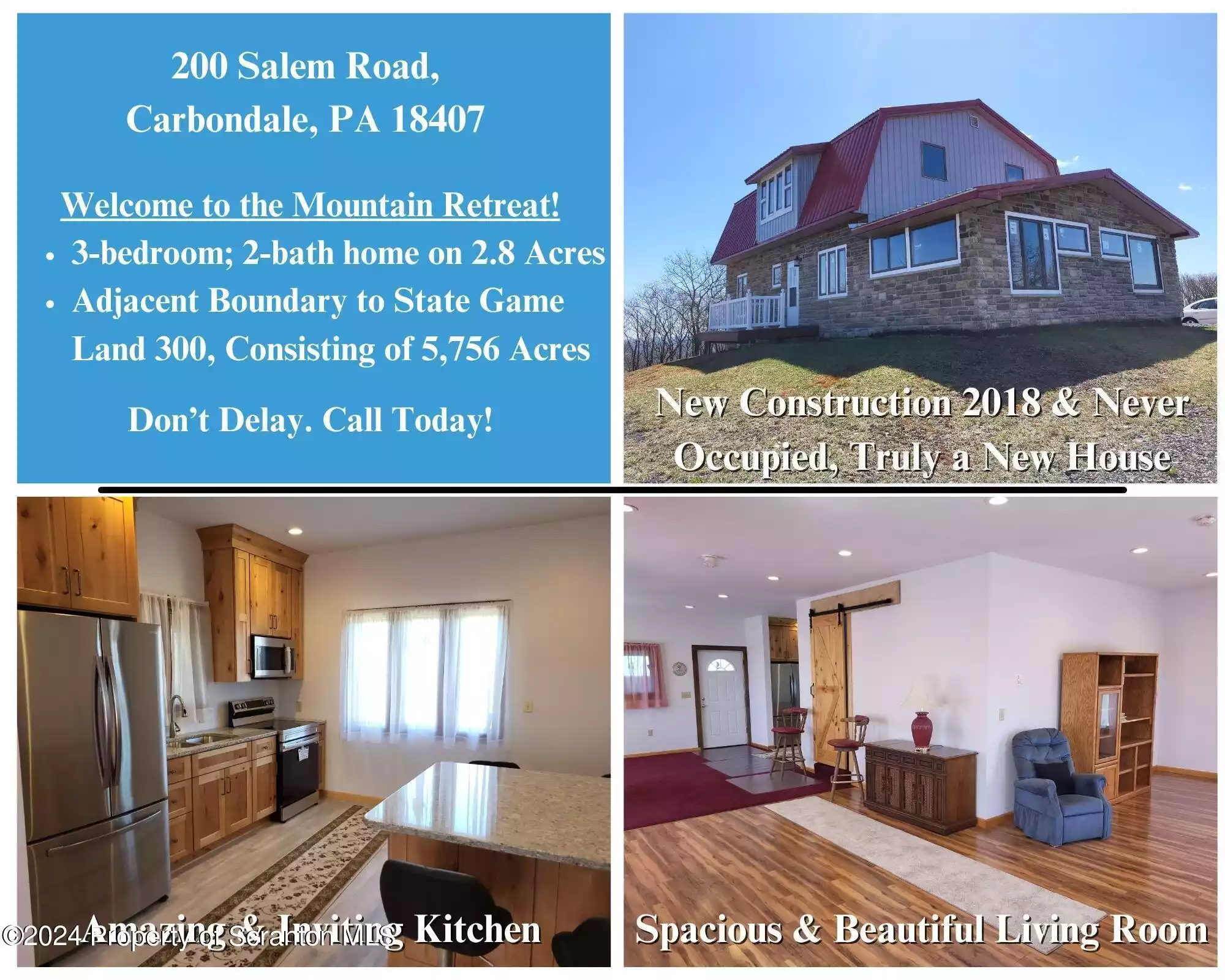 200 Salem Mountain Road, Carbondale, Pennsylvania 18407, 7 Rooms Rooms,4 BathroomsBathrooms,Residential,For Sale,Salem Mountain,GSBSC2182
